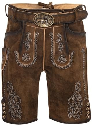 GWANDLER 1896 Herren Lederhose FERDI Havanna