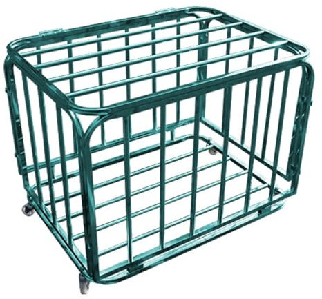 DWSSX Lockable storage ball trolley, Ball cabinet with wheels, Rollable sports ball storage trolley for school sports equipment, Robust ball cage for indoor and outdoor use (Size : 70x60x65cm)