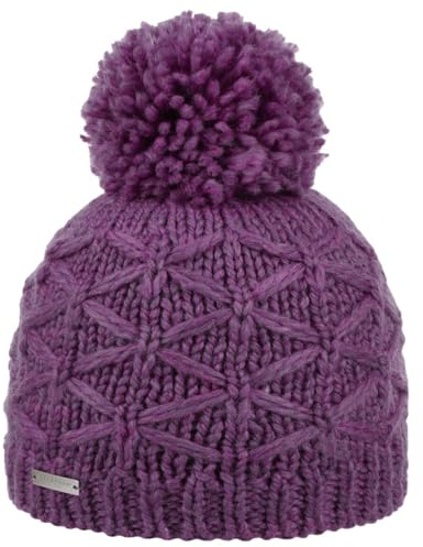 Seeberger Annelie Bommelmütze Strickmütze Wintermütze Damenmütze Beanie Damen/Herren - mit Futter Winter Herbst-Winter