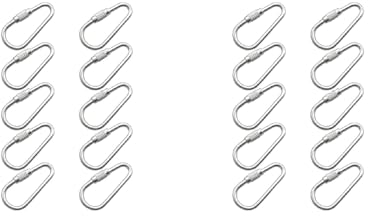 Saiyana Forniture per animali domestici, 10 ganci per giocattoli per uccelli, in acciaio inox, connettori antiruggine per appendere altalena nido mangiatoia per frutta
