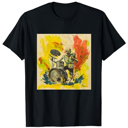 4. Zombie Drummer Musiker Rock Musik Rocker, Schlagzeug T-Shirt