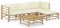 Keyroto Gartenlounge Bambus Lounge möbel Outdoor Bambus Gartenmöbel Bambus Balkon Lounge Balkon Sofa balkonmöbel Bambus Sitzgruppe Garten Sofagarnitur Terassenmöbel-Creme-5-tlg