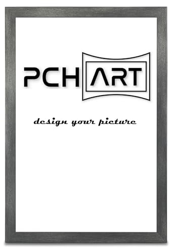PCH[art] Bilderrahmen 'New Alaya - Organics' | Farbe: Stahl | Größe: 40x50 | eleganter Frame für Ihre Fotos und Motive