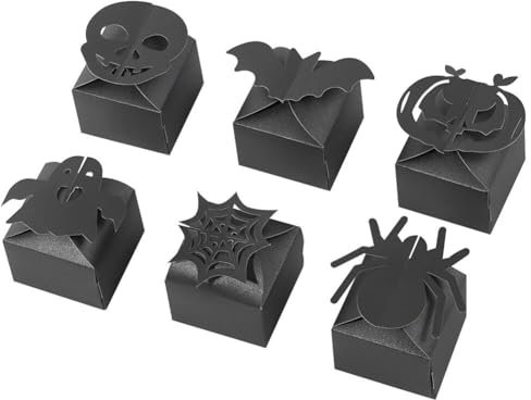Aublinto Geschenkbox Geschenk Boxen Halloween Dimensional Geschenkbox Hochzeit Mini Geschenkschachtel Kleine Schachteln Herz Pralinenschachtel Leer für Kinder Hochzeit Taufe Party 24 Pcs
