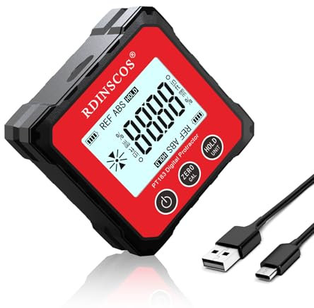 Digitaler LCD Winkelmesser Neigungsmesser Wasserwaage Inklinometer Magnetfuss Winkelmesswerkzeug Mini Bevel Box mit Display Flip Funktion für Zimmermann, Zuhause