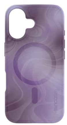 Incase Halo Schutzhülle für iPhone 16 – Hydro Dip MagSafe kompatible Apple iPhone-Hülle, 3 m Fallschutz, Schutzhülle mit Lanyard-Schlaufe, schlankes Design (Oil Slick Lilac, iPhone 16)