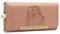 Personnalisé Portefeuille Femme Grand Format Photo et Nom Portefeuille avec Pochette de Monnaie Porte-Cartes Cadeau pour Femme Anniversaire Noël (Rose)