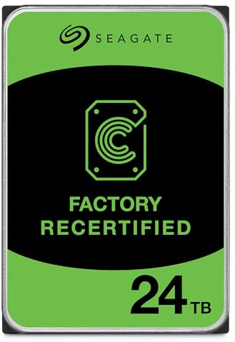Seagate Exos 24TB Interne Server Festplatte ST24000NM000C 3,5 Zoll HDD SATA 6Gb/s 7200RPM 512MB (Factory Recertified)