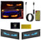 (10 * 35cm) Devil Eyes Licht für Auto und LKW,dynamische LED-Augen-Lichtschilder für Auto,programmierbares Flex-Auto-LED-Display, App-Steuerungsdisplay mit benutzerdefiniertem Scroll-Text und für