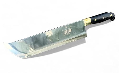 Novahaven XXXL Fleischmesser & Hackmesser - 43 cm (Klinge: 29,7 cm, Griff: 8,9 cm) - Hochwertiger J2-Stahl mit Stierhorngriff by
