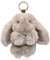 CHENGLI Plüsch Hase Schlüsselanhänger,Süße Hase Pompon Schlüsselanhänger,flauschiger Pompon-Schlüsselanhänger, Anhänger, Handtasche Autoschlüssel Accessoires Dekoration Für Damen Und Mädchen-Khaki