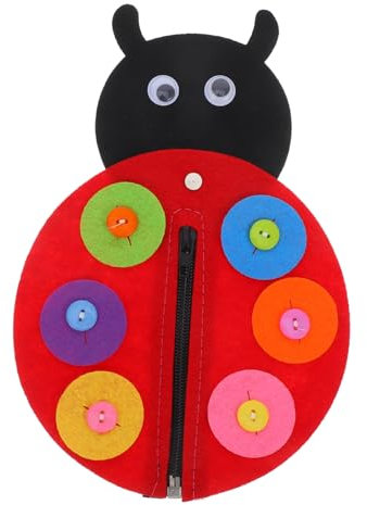Abaodam Filz Vlies Spielzeug Marienkäfer Reißverschluss Diy Handgemachtes Pädagogisches Kindergarten Lehrmittel Für Junge Mädchen