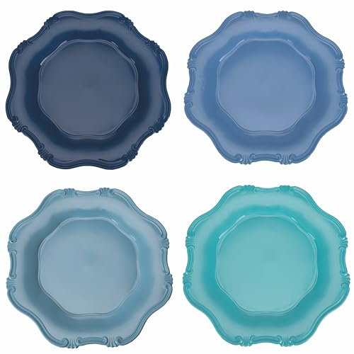 Set 4 Sottopiatto Ø 33 cm in plastica PP, Shades of Ocean