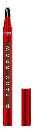 L'Oreal Paris Faux Brow, Hair-Like, Filling Eyebrow Pen with Double-Brush Tip, Fast & Precise Eyebrow Makeup, Light Brunette, 0.04 Fl Oz
