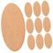 DOITOOL 10 Stück ovale Holzspäne Holzbearbeitung Basteln farbig drinnen schnitzen Massivholzplatten Holz oval Holzspäne selber machen Holzschmuck für das Kunsthandwerk leere Holzspäne