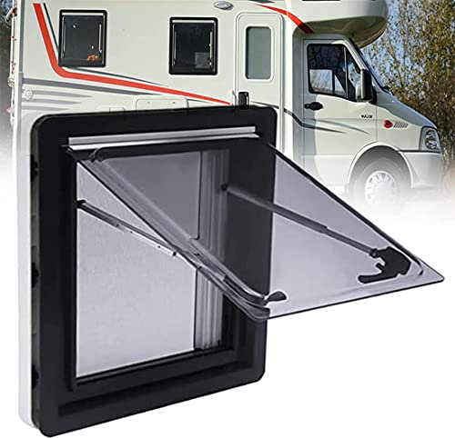 Seitenfenster zum Ausstellen, Caravanfenster mit integriertem Rollo und Fliegengitter für Wohnmobil, Wohnwagen, Camper, Wohnmobil, Wohnmobil, 600 x 300 mm ()