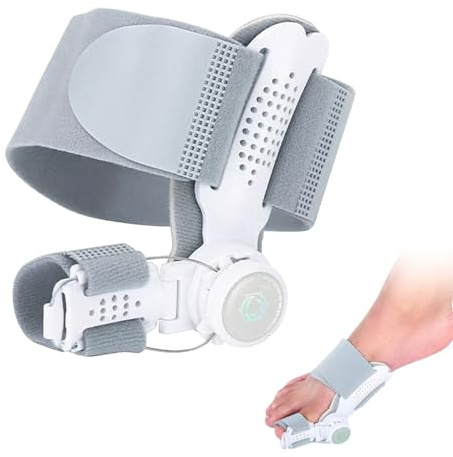 Hallux Valgus Korrektur, Verstellbarer Hallux Valgus Correction Splint, 90° Verstellbarer Orthopädischer Knopf für Links Rechts Fuß,Hallux Valgus Korrektur Fixierplatte mit Zehenspreizer Hallux Valgus