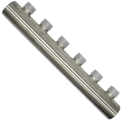 HKVTVCYPYA 3/4 * 1/2 Stainless Steel Water Distribution Manifold for Underfloor Heating System(8 Ports)