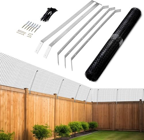 Cat Proof Fence Anti-Climb Barrier – Secure Outdoor Catio Enclosure Kit, Weatherproof Garden Mesh Fencing for Cat Safety & Protection (20 Meter Kit)