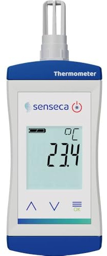 Senseca ECO123-AIR Präzisions-Umgebungsluftthermometer mit Alarm | Hochgenaues Lufttemperaturmessgerät mit Pt1000-Sensor | Min/Max/Hold | Hintergrundbeleuchtung I für Gebäudemanagement, Meteorologie