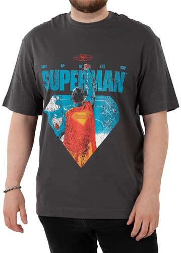 DC Comics Superman T Shirt, Cotton Mens T Shirt for Summer, Super Man Mens T-Shirts, Sizes S to XXL
