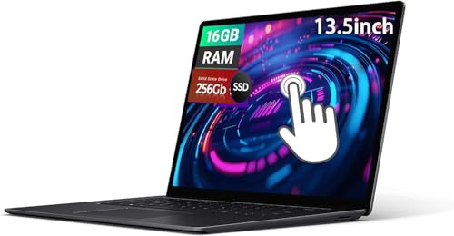 Microsoft Surface Laptop 3 Ordinateur portable tactile 15,5 FHD (2496 x 1664), Intel Core i7-1065G7, 16 Go de RAM, SSD 256 Go, clavier QWERTY, noir, Windows 11 Pro (reconditionné)