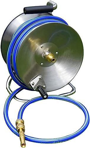 Avvolgitubo per lavaggio, carrello per avvolgitubo, carrello per tubo dell'acqua per esterno, carrello per tubo in acciaio inossidabile, scaffale per tubi dell'acqua, strumenti per l'irrigazione, av