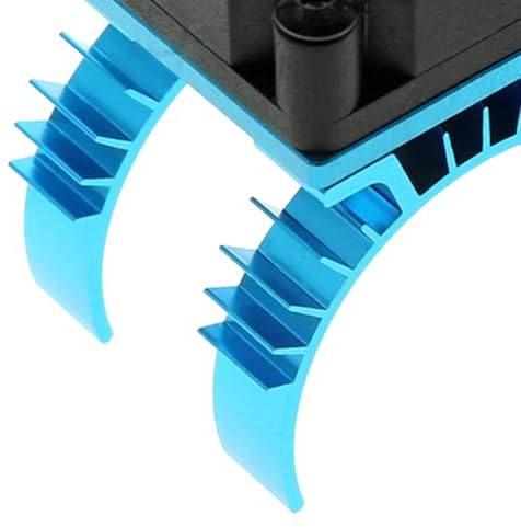 A29F-RC Parts Electric Car Motor Heatsink Cover + Cooling Fan For 1/10 Ta-miya TT02 RC Car 540 550 3650 Motor Heat Sink