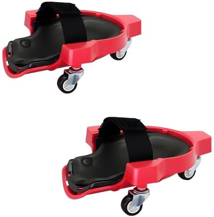 Relaxdays Ginocchiere con rotelle, Fino a 100 kg, Protezione articolare, per lavori a Terra, 22 x