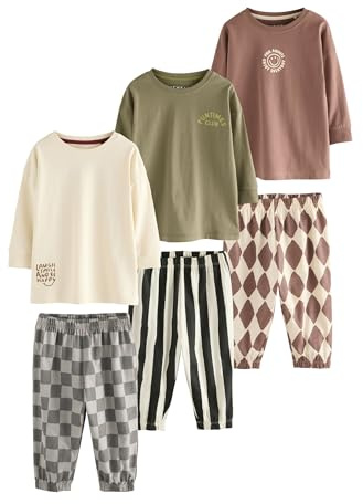 NEXT Jungen Oversized Fit Schlafanzüge, 3er Pack