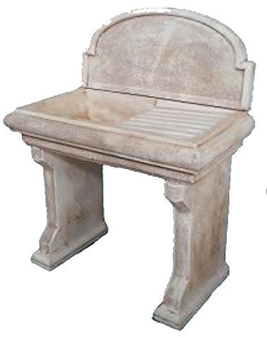 Évier en béton, lavabo, fontaine, dimensions : 100 x 53 H 120 cm.
