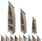 Oriental Galerie Regal in Bootsform Badregal Bootsregal Boot Regal Bücherregal Bücherschrank Standregal Aufbewahrung 203 cm Albesia Holz Braun Grün