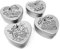 Gift In Can Gift Set of 4 chocolate filled mini heart shaped tins in a small box for Christmas Eve 2024 Xmas celebrations Secret Santa gifts Decorative Words