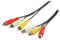 electrosmart 5m - 3 RCA/Phone Extension Cable - AV Audio Video Cable with 3 RCA/Phone Male Plugs to 3 RCA/Phone Female Sockets - Yellow White & Red Connectors