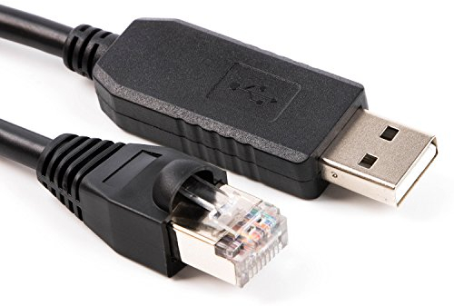 Cavo USB rollover RS232 seriale a RJ45 Cab Router Console per Cisco Huawei etc (versione nera 2 FT232r)