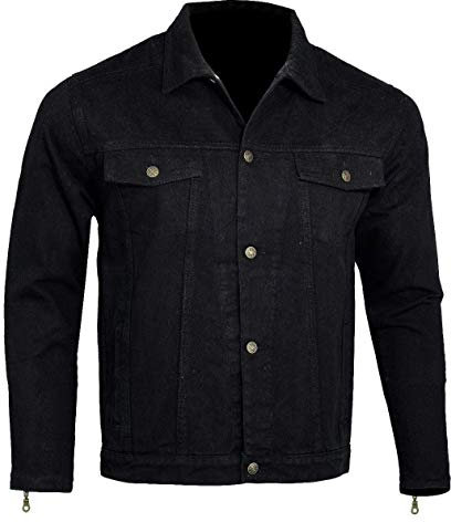 Bikers Gear Australia - Giacca protettiva da motociclista in jeans, foderata in kevlar, con armatura rimovibile CE 1621-1