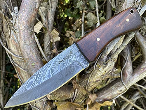 Perkin Coltello damascato da caccia con fodero – BT11