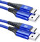 Cable Micro USB [2Pack 2M] 3A Duradero Cable USB Micro USB Nylon Trenzado Carga Rápida y Sincronizació Compatible con Android, Samsung Galaxy S7 S6 J5 J7, Xiaomi, Huawei, Sony, Nexus(Azul)