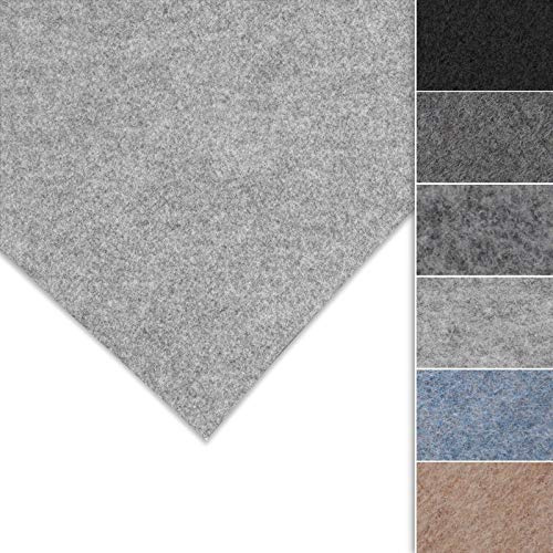 Floordirekt Nadelfilz Superflex | Innenraumverkleidung | Ideal für Restauration & Instandhaltung | hochwertig & flexibel | Nadelfilz | Individuell zuschneidbar (Hellgrau, 200 x 150 cm)