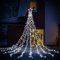 HOSPAOP LED Lichterkette Außen Weiß 320 LED Weihnachtsbeleuchtung Aussen Strom lichterketten mit 8 Leuchtmodi, Wasserdicht für Party, Garten, Baum, Weihnachten Deko