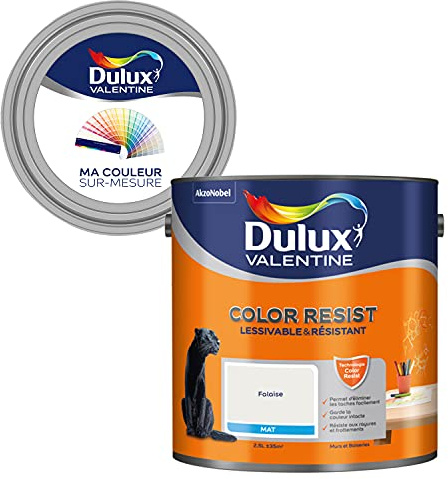 Ma Couleur Sur-Mesure par Dulux Valentine – Peinture Intérieure Murs, Plafonds, Boiseries - Palette Sens, Pièce à Vivre Mat, Falaise, 2,5 L
