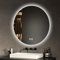 EMKE Specchio Bagno Rotondo con Luce 70 cm, Specchio Bagno LED con Interruttore Tattile Luce Bianca Fredda 6500K / Luce Calda 3000K / Luce Neutra 4000K (Tipo 2)