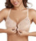 DotVol Women's Front Closure Underwire T-Back Full Figure Plus Size Unlined Seamless Bra(Beige,38F)