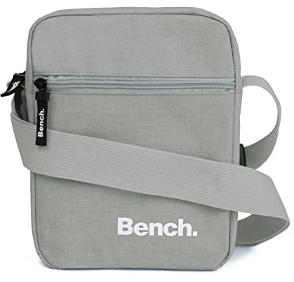 Bench Classic Damen und Herren Bag Umhängetasche Tasche Handtasche Schultertasche Crossbody-Tasche, hellgrau, 23 x 17 x 8 cm