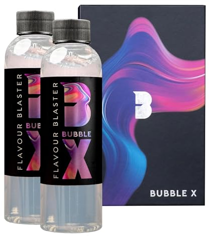 Flavour Blaster Edible Cocktail Bubble Mixture - 2X 6.1oz Bottles | Vegan & Non-Toxic Bubble Gun Mixture for Drinks | 1000 Bubbles per Bottle | Bartender & Mixology Gift for Home