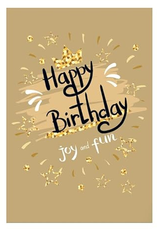 Handarbeit - Lieblingsladen 1 Premium Geburtstagskarte Happy Birthday 18x12cm mit weißem Umschlag, Karte zum Geburtstag Glückwunschkarte Alles Gute Happy-Birthday-Karten