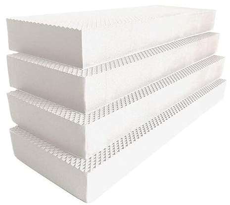 Confezione da 4 protezioni antigraffio in schiuma autoadesiva per parcheggio, compatibili con pareti del garage, 30 x 10 x 3 cm (bianco)