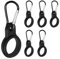 KAPSING 5 Stück Flaschenhalter gürtel Set mit Karabiner, Wasserflasche Schnalle, Schwarz Schlüsselanhänger Flaschenhalter Clip, für Camping Wandern und Outdoor-Aktivitäten