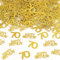 Konfetti Tischdeko Geburtstag 70 Partydekorationen Happy Birthday Konfetti Gold, 200 Stück Streudeko 70 Geburtstag für Mann und Frau