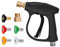 VEVOR Pistolet de nettoyeur haute pression court, pistolet de pulvérisation haute puissance 4350 PSI, entrée M22-14 et connecteur de tuyau de sortie 1/4'', pistolet à mousse, poignée de nettoyeur haut